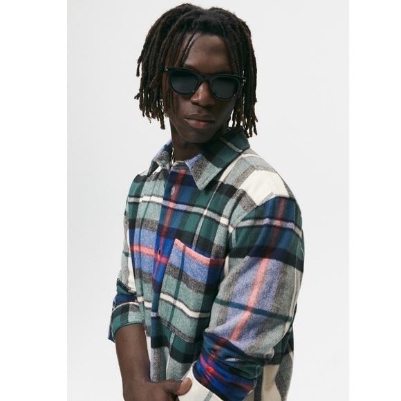 Zara Plaid Flannel Overshirt - Picture 4 of 16